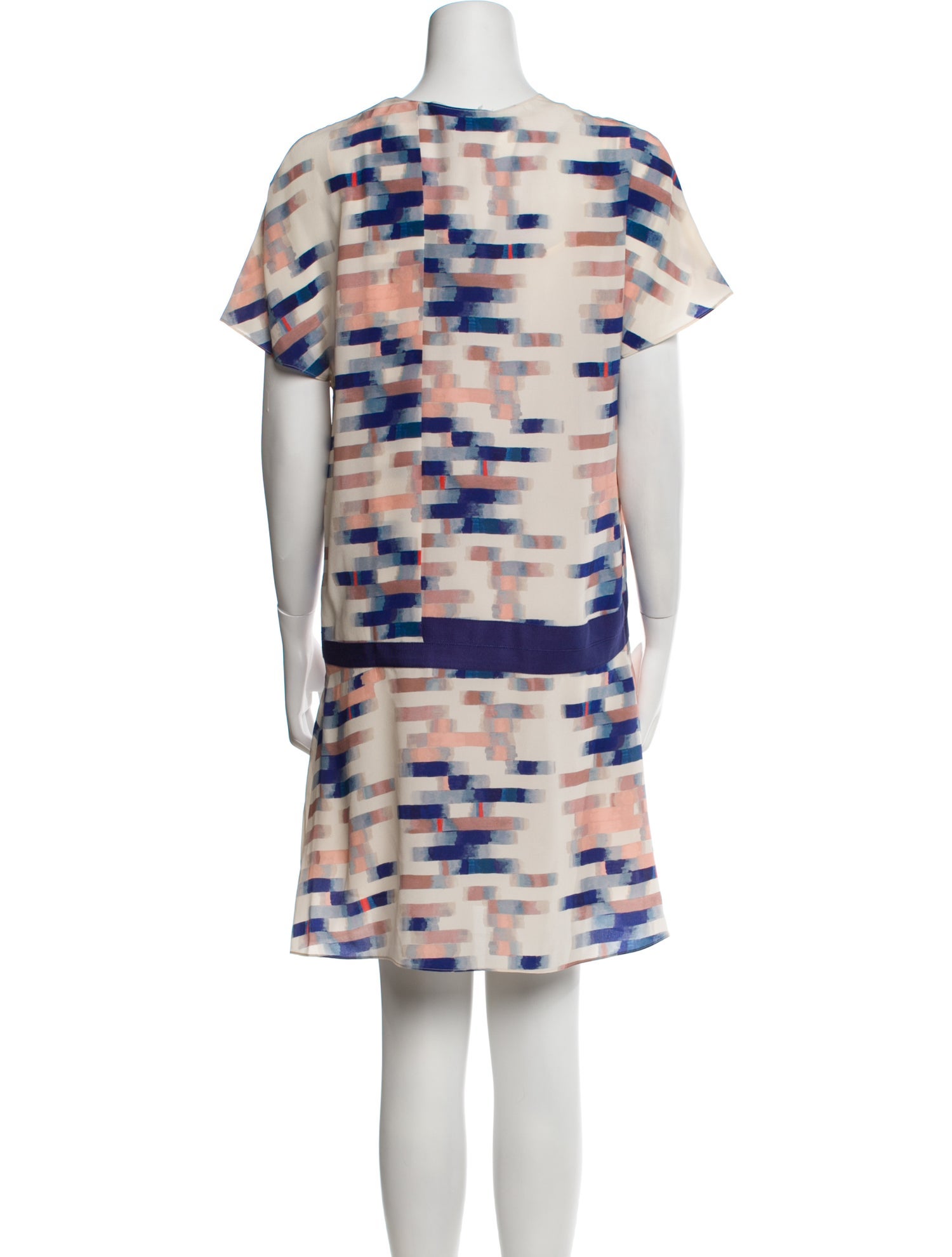 Cacharel Striped Grosgrain Trim Dress Set